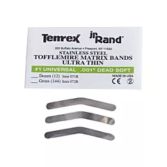 Temrex Matrix Bands Ultra Thin, Dead Soft #1, .001, 12/pkg (VMTEM-71)