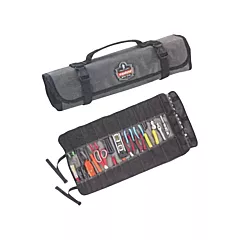 Ergodyne 25-Pocket Tool Roll-Ups, Grey, Polyester, 25 No. of Pockets (13770)