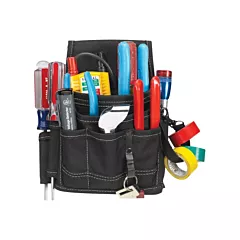 Kuny's Electrician's Maintenance Pouch, Polyester, Black, 9 No. of Pockets, Multiple Tool Holder (EL-1503)