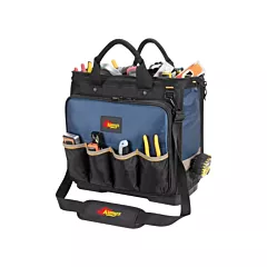 Kuny's Molded Base Multi-Compartment Technician's Tool Bag, Black/Blue, Ballistic Polyester, 54 No. of Pockets (PB1543)
