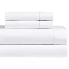 Thomaston Mills T250 Royal Suite Full XXL Flat Sheet – 84x115 White - 24/Case