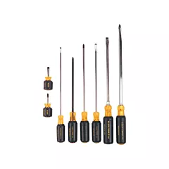 Klein Tools Jeu de tournevis à manche caoutchouté courts et longs, 8 mcx, Non magnétique