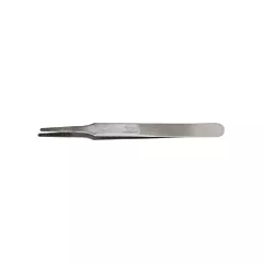 Weller Tweezers - Flat Round Tips, Straight - 4.75