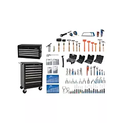 Aurora Tools Master Tool Set with Steel Chest and Cart, 238 No. of Pieces