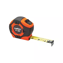 Lufkin By Crescent Tape Measure High Visibility Orange, Engineers, 25' X 1