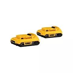 Dewalt Max* Compact Batteries, 20 V, 2:00 AM, Lithium-Ion (DCB203-2)