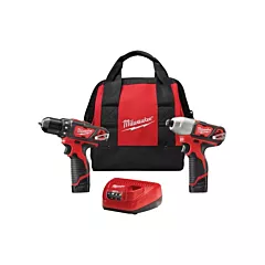 Milwaukee M12™ Cordless 2-Tool Combo Kit, 12 V, Lithium-Ion (2494-22)
