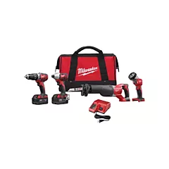 Milwaukee M18™ Cordless Tool Combo Kit, 18 V, Lithium-Ion (2696-24)