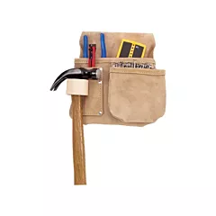 Kuny's Half Carpenter Apron, Leather, Tan, 4 No. of Pockets, Multiple Tool Holder (AP-617)