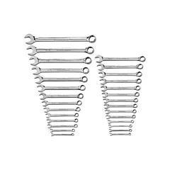 Gearwrench 90-Tooth Reversible Ratcheting Wrench, 28 No. of Pieces, Imperial and Metric, Combination (81923)