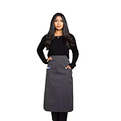 Gold + Cross™ Gangster Stripe Bistro Apron With 02 Pockets