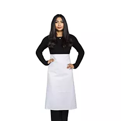 Gold + Cross™ Poly-Cotton Bistro Apron No Pocket White