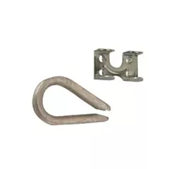 Campbell Wire Rope Thimble And Rope Clamp, 1/4