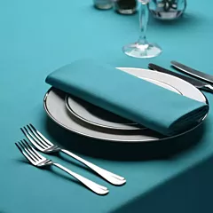 Milliken Signature Plus Table Cloth-Turquoise- 45