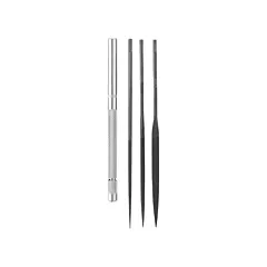 General Tools Needle File Set with Handle, 4 No. of Files (S477)