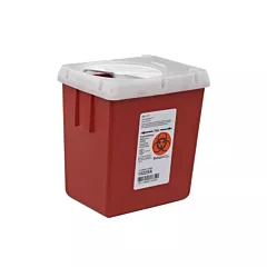 Phlebotomy Sharps Container with rotor opening 2L Red (VMTY1522SA)