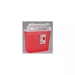 8507SA Monoject SharpStar Sharps Containers with Counter-balanced Door Lid, Transparent Red