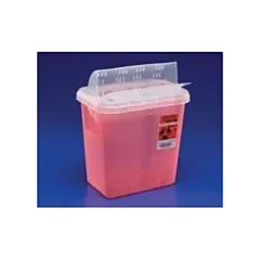 Covidien Multi-Purpose Sharps Container, Horiztonal Drop Lid, 7.6L, Red (VMTY89671)