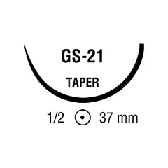 Syneture Suture Plain Gut, 2-0, GS-21 37mm, Taper Point, 1/2 Circle 36/box (VMTYCG843)