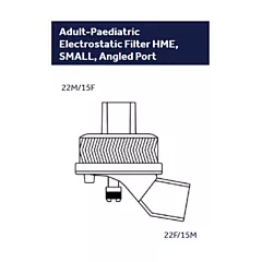 Tyco Adult-Paediatric Electrostatic Filter HME, Small, Angled Port, 25/case (VMTY352/5996)