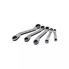 Gray Tools Offset Wrench Set, 5 No. of Pieces, Metric, Ratcheting Box (MROB50)