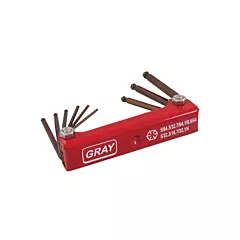 Gray Tools Long Ball Folding Hex Key Set, 8 No. of Keys, Imperial (69949)
