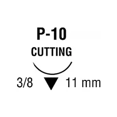 Surgipro II Suture, Polypropylene, Blue Monofilament, 6-0, P-10 11mm 18