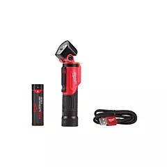 Milwaukee USB Pivoting Flashlight, LED, 500 Lumens (High), 100 Lumens (Low), 2.5 Run Time Hrs. (High), 10 Run Time Hrs. (Low) (2113-21)