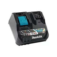 Makita Chargeur rapide double port, 18 V/12 V, Lithium-ion (DC18RE)