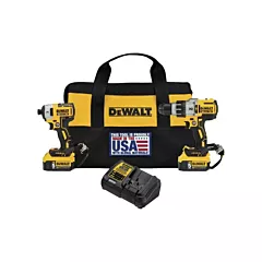 Dewalt Max XR® Hammer Drill & Impact Driver Combo Kit, 20 V, Lithium-Ion (DCK299P2LR)