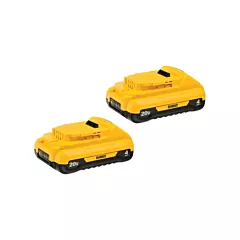 Dewalt Max* Compact Battery Pack Set, 20 V, 4 Ah, Lithium-Ion (DCB240-2)