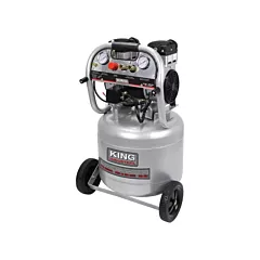 King Canada Ultra-Quiet Oil-Free Air Compressor, 3 HP, 5.6 at 40 PSI/4.4 at 90 PSI, Electric, 120/1, 10 Gal. (12 US Gal) (KC-10020SQ)