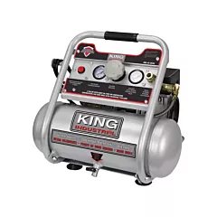 King Canada Oil-Free Air Compressor, 2 HP, 3.8 at 40 PSI/2.35 at 90 PSI, Electric, 120/1, 2 Gal. (2.4 US Gal) (KC-2020A)