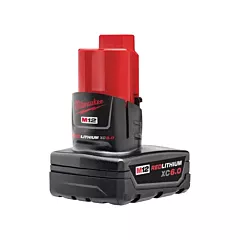 Milwaukee M12™ Redlithium™ XC6.0 Battery, 12 V, 6 Ah, Lithium-Ion (48-11-2460)