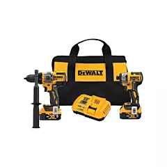 Dewalt Ensemble de perceuse-visseuse à percussion sans balais et sans fil Max* avec Flexvolt Advantage(MC) et visseuse à chocs XR(MD), 20 V, Lithium-ion (DCK2100P2)