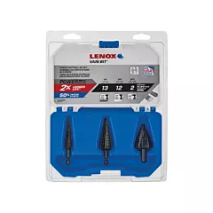 Lenox Step Drill Bit Set, 3 No. of Pieces, High Speed Steel (LXA30930)