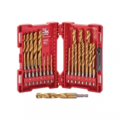 Milwaukee Shockwave™ Red Helix™ Metric Drill Bit Set, 25 No. of Pieces, Titanium (48-89-4861)