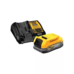 Dewalt Max* Powerstack™ Compact Battery Kit & Charger, 20 V, 1.7 A, Lithium-Ion (DCBP034C)