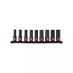 Milwaukee Shockwave Impact Duty™ Metric 6 Point Socket Set, 1/2
