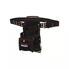 Kuny's Carpenter's Suede Nail & Tool Bag, Black, Leather, 11 No. of Pockets (HT5333)