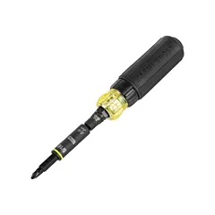 Klein Tools 11-in-1 Ratcheting Impact Rated Screwdriver & Nut Driver, Phillips/Square/Torx®/Slotted, Plastic (32500HDRT)