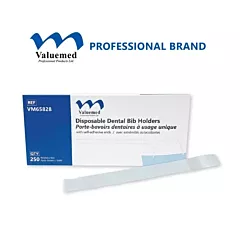 Valuemed Professional Disposable Dental Bib Holders with self-adhesive ends, 250/Box