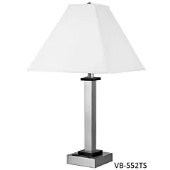 Hotel Collection Single Table Lamp Brushed Nickel, 1 Outlet 