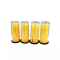 Valuemed Professional Micro Applicator Brushes Premium Tube Yellow Fine 400/pkg (VM-BRUSHES-FINE)