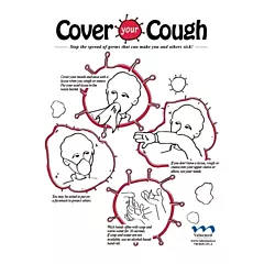 Respiratory Etiquette Sign - Cover Your Cough  (English Only) (VM-SIGN-CYC-A)