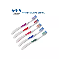 Valuemed Professional Adult Rubber Grip Toothbrush #804 Assorted Colors 72/box (VMVM-804)