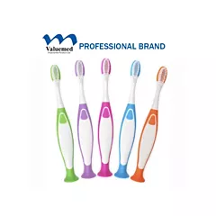 Valuemed Professional Children's Suction Cup Toothbrush #303 Assorted Colors 72/pkg (VMVM-303)