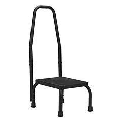 Step Stool with Handrail, Black, 300lbs Capacity (VMVMD10552)