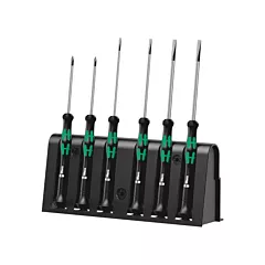 Wera Tools Micro Series Screwdriver Set with Rack, 6 Pcs., Non Magnetic (5118150001)