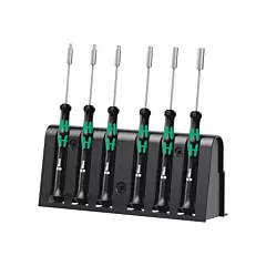 Wera Tools Micro Series Nut Driver Set, 6 No. of Pieces, Non Magnetic, Metric (5118158001)